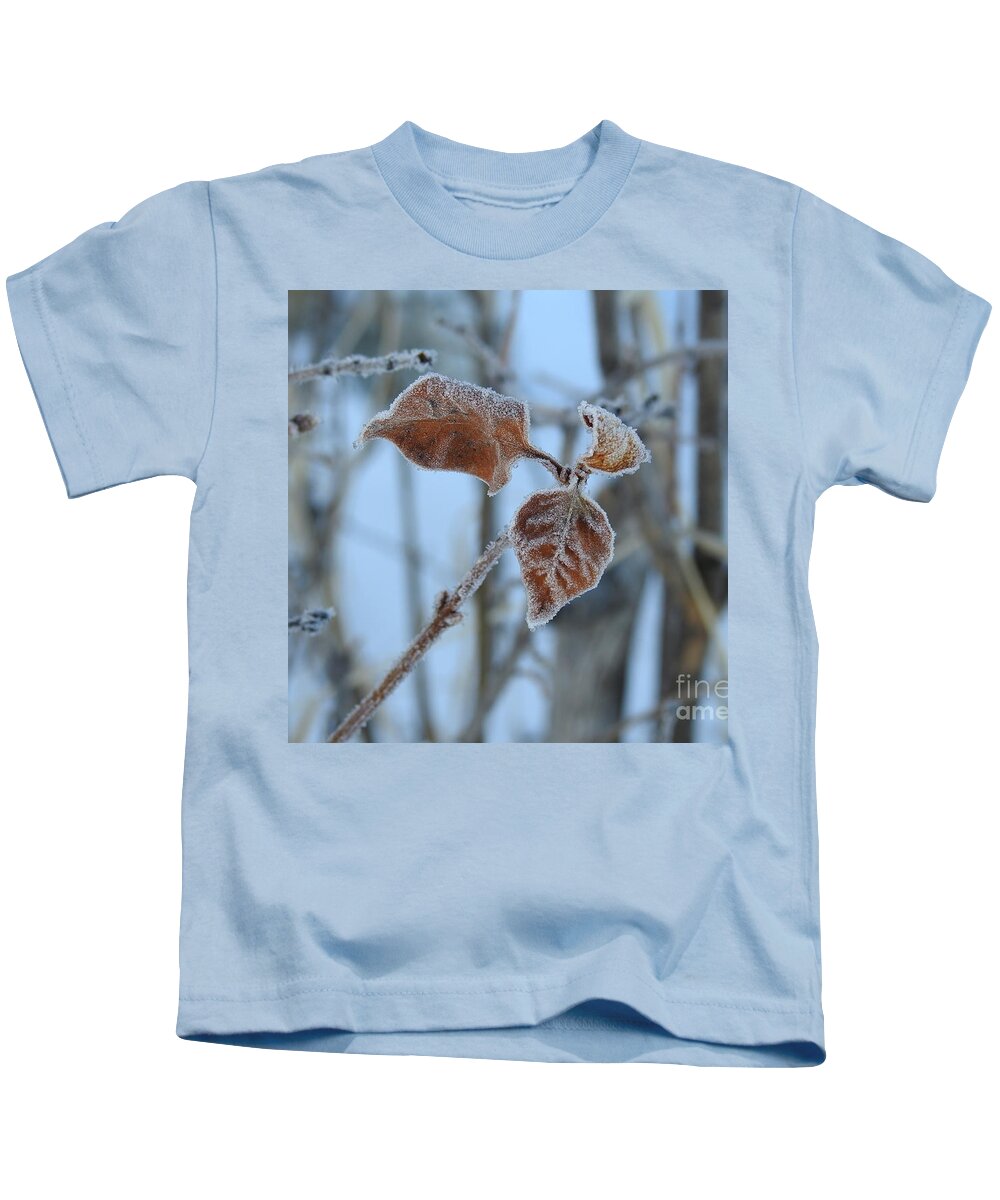 Frost Kids T-Shirt featuring the photograph Lilac leaves by Nicola Finch