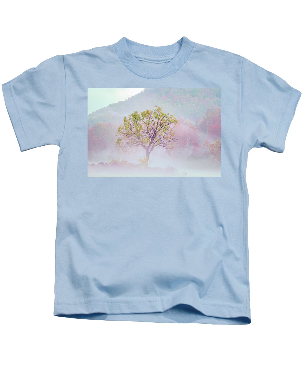 Fall Colors Kids T-Shirt featuring the photograph Lonely Tree by Darrell DeRosia