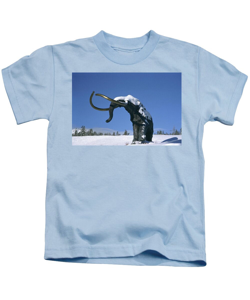 Snow Capped Kids T-Shirt featuring the photograph Snow Capped Woolly - Mammoth Mountain Ski Area, Mammoth Lakes, California by Bonnie Colgan
