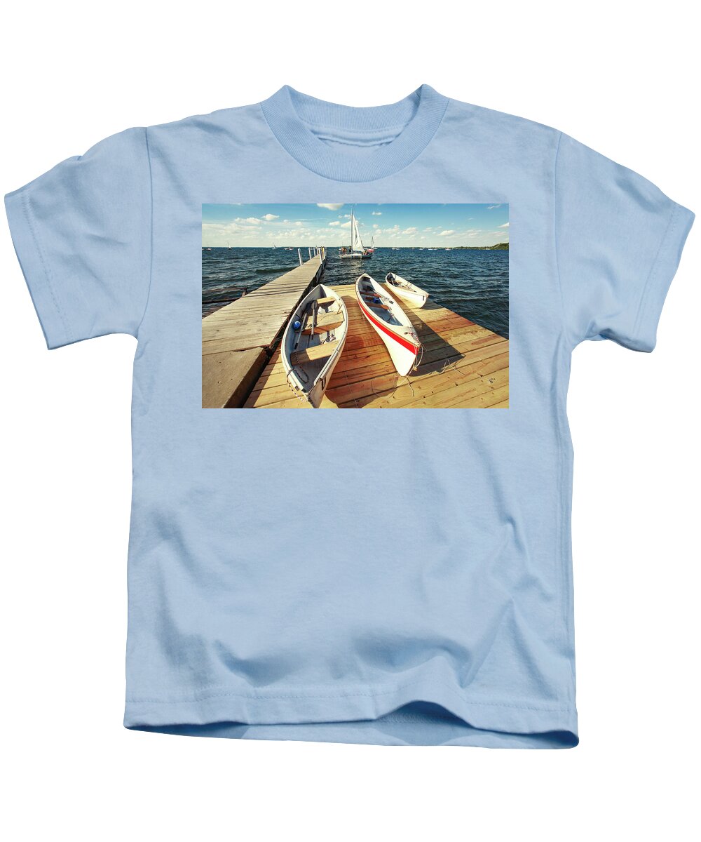 Lake Mendota Kids T-Shirt featuring the photograph Mendota Summer by Todd Klassy