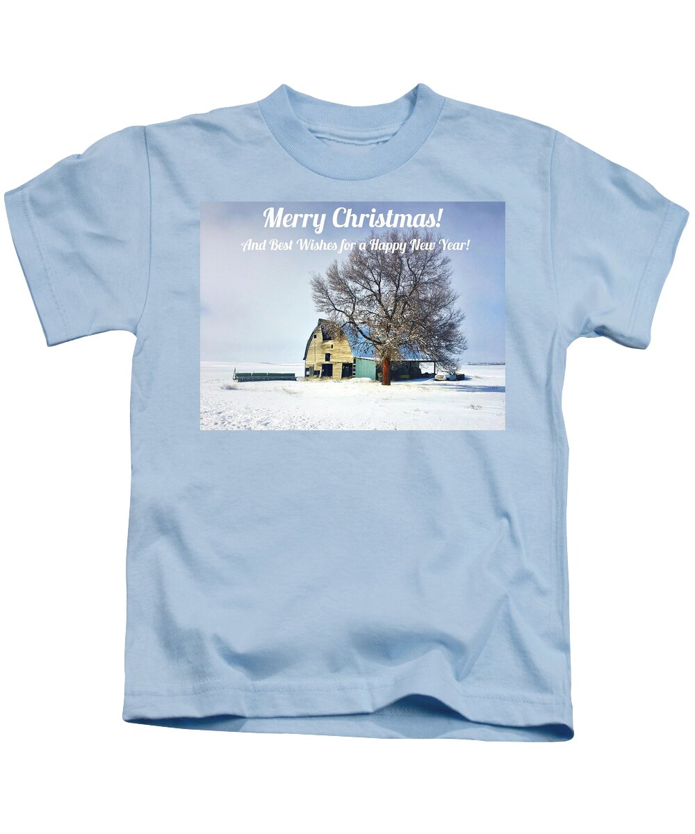 Greeting Card Kids T-Shirt featuring the photograph Merry Christmas #1 by Jerry Abbott