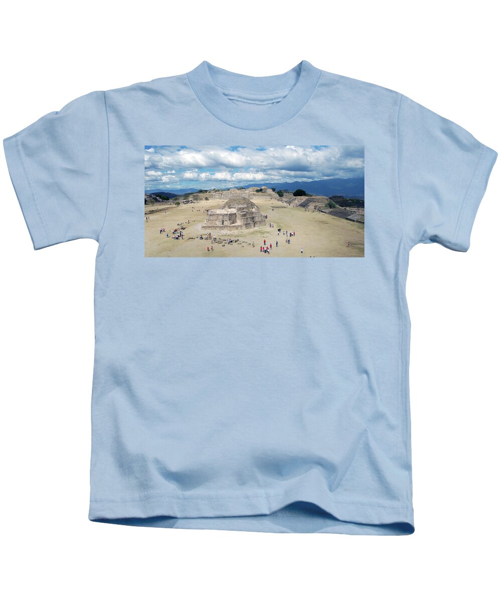 Monte Albán Kids T-Shirt featuring the photograph Monte Alban by William Scott Koenig