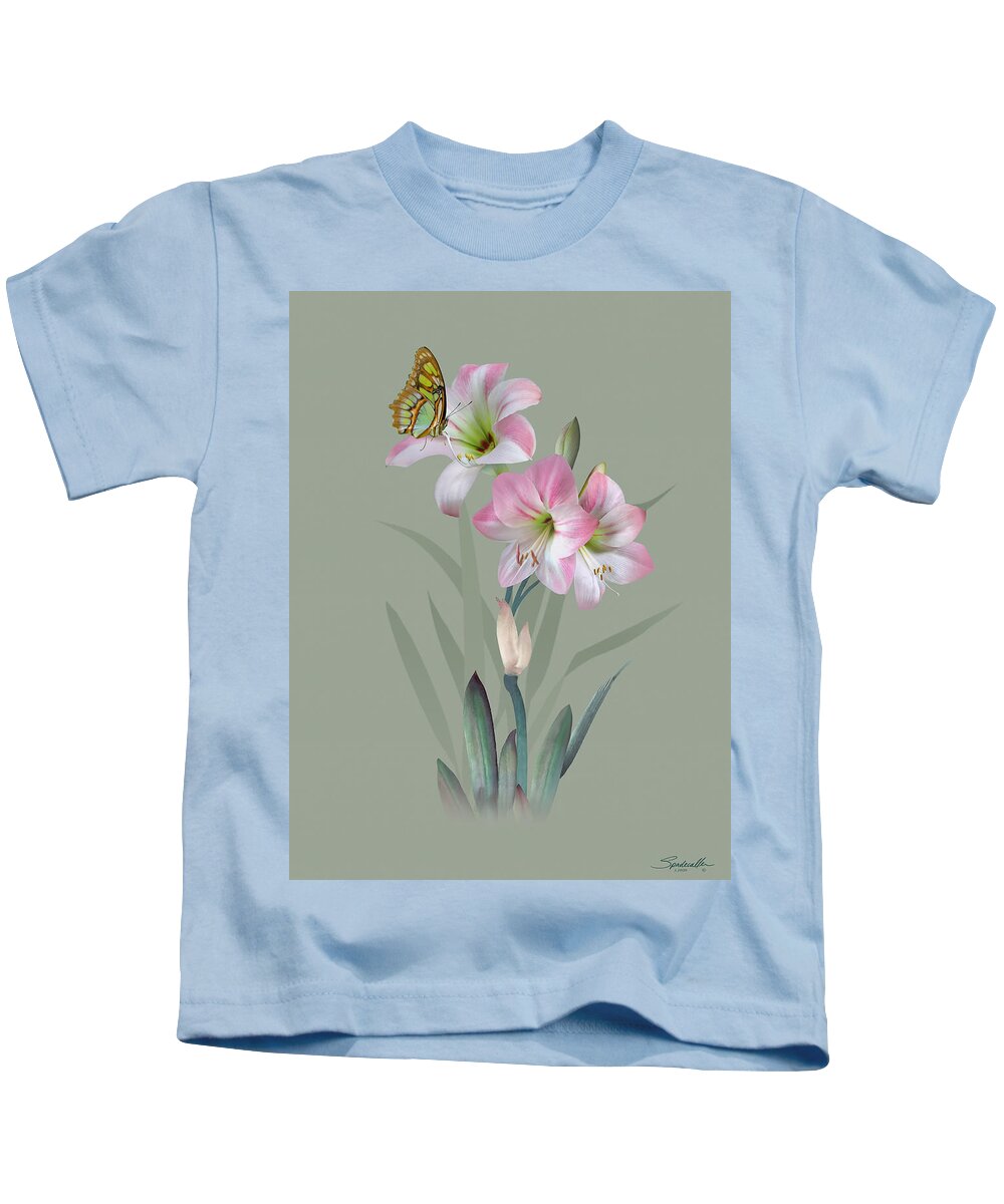 Flower Kids T-Shirt featuring the digital art Naked Lady by M Spadecaller