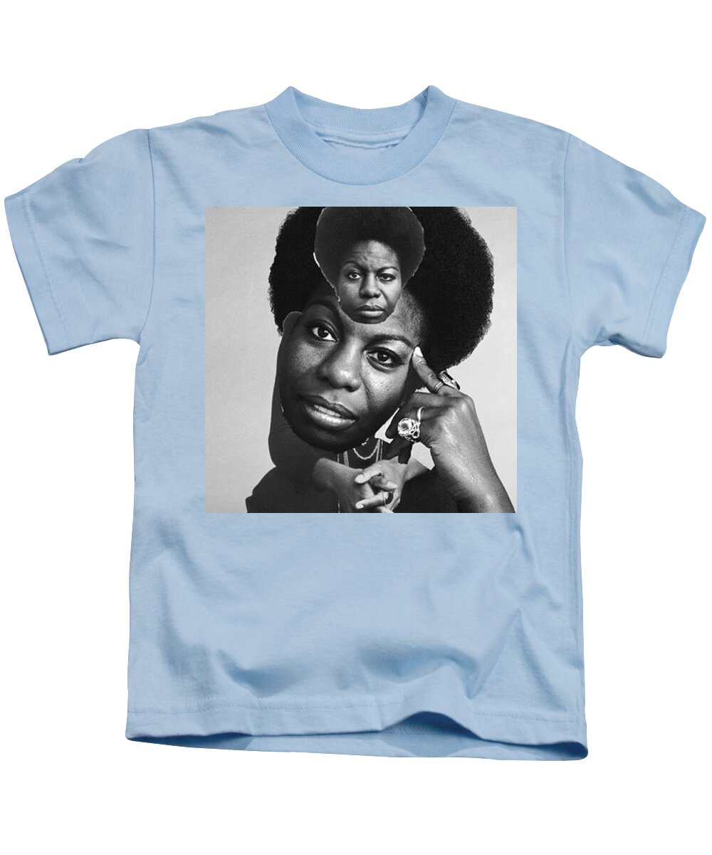  Kids T-Shirt featuring the digital art Nina by Corey Wynn