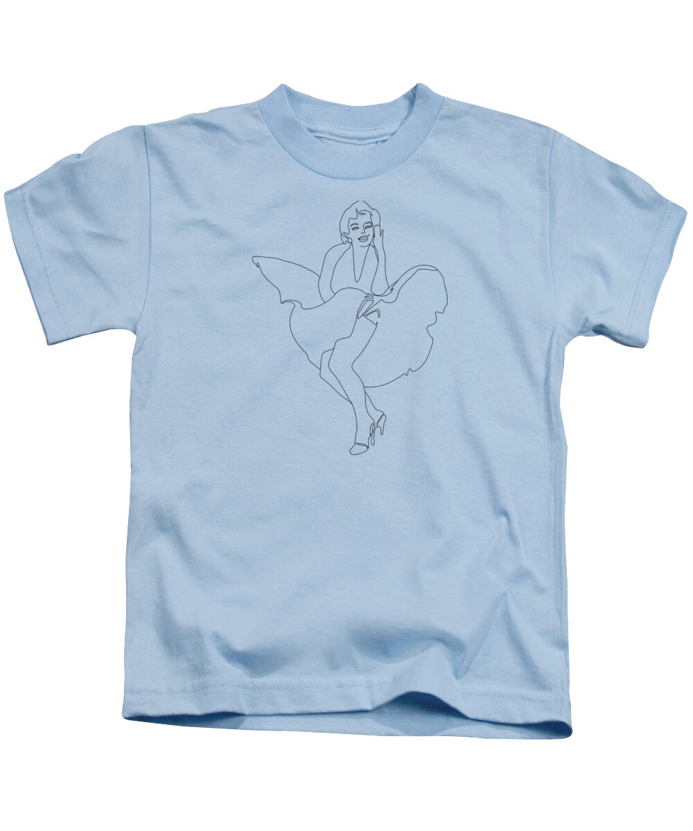Marilynmonroe Kids T-Shirt featuring the digital art Oops by Marilyn Monroe by Isabella Zietsman