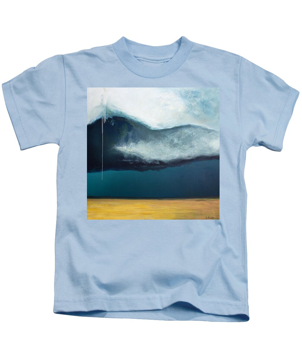 Derek Kaplan Kids T-Shirt featuring the painting Opt.18.20 'Storm' by Derek Kaplan