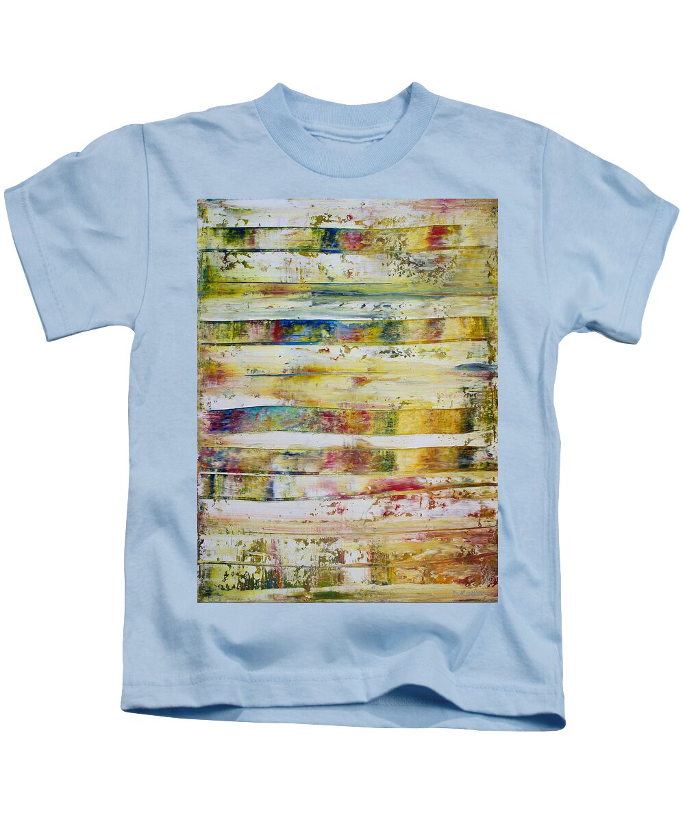 Derek Kaplan Kids T-Shirt featuring the painting Opt.4.20 'Drifting Away' by Derek Kaplan