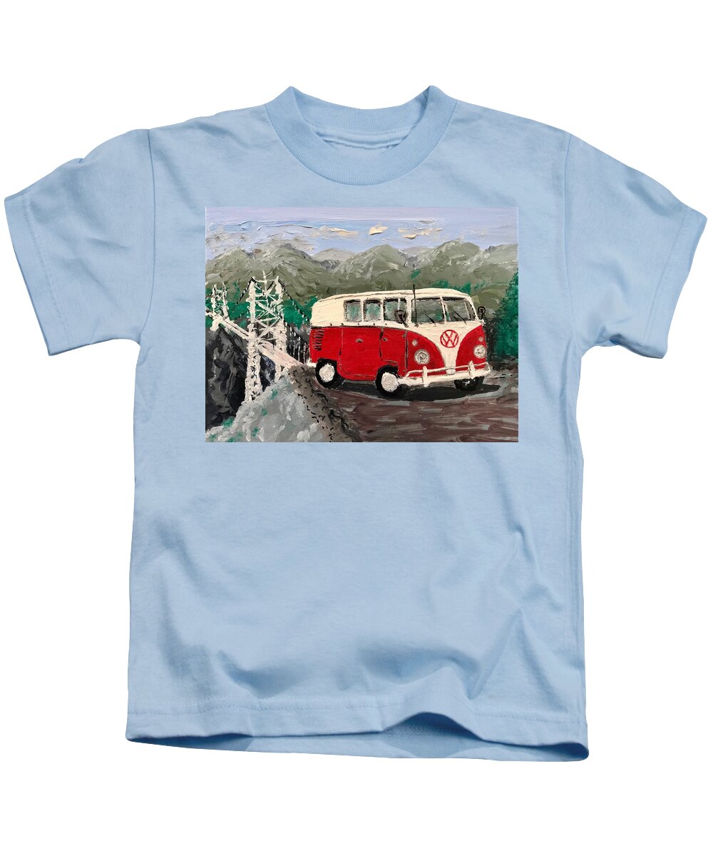 Vw Kids T-Shirt featuring the painting Pamcation by Bethany Beeler