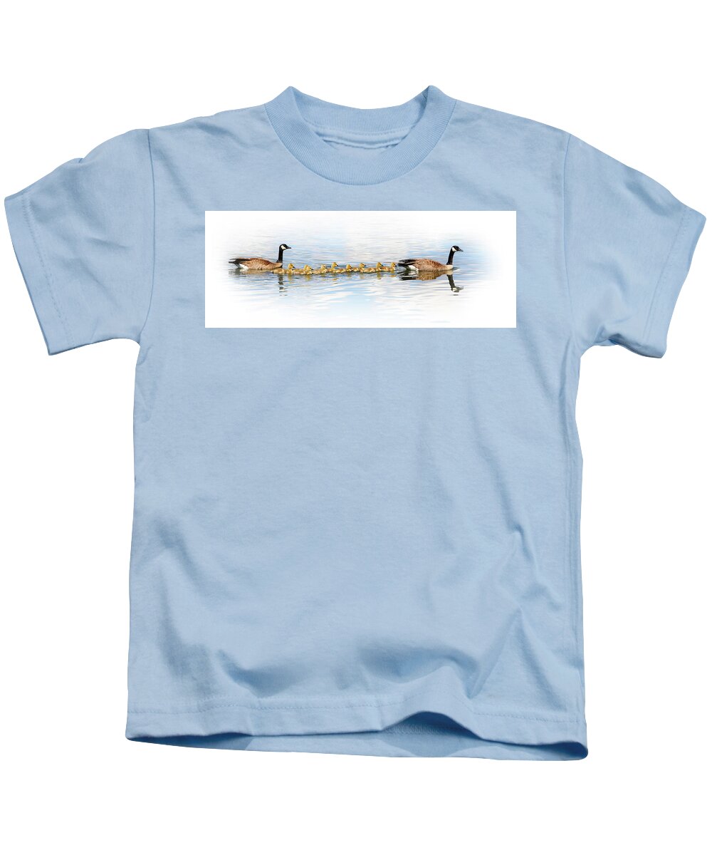 Wild Geese Kids T-Shirt featuring the photograph Protected by John Rogers