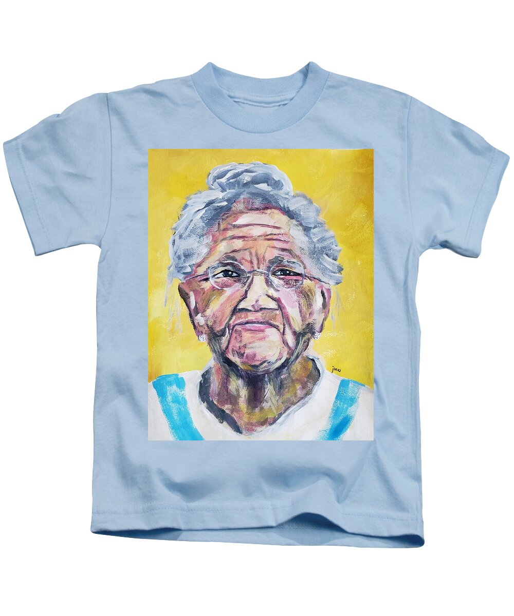 Grandmother Kids T-Shirt featuring the painting Quintessential Grandmother by Mark Ross