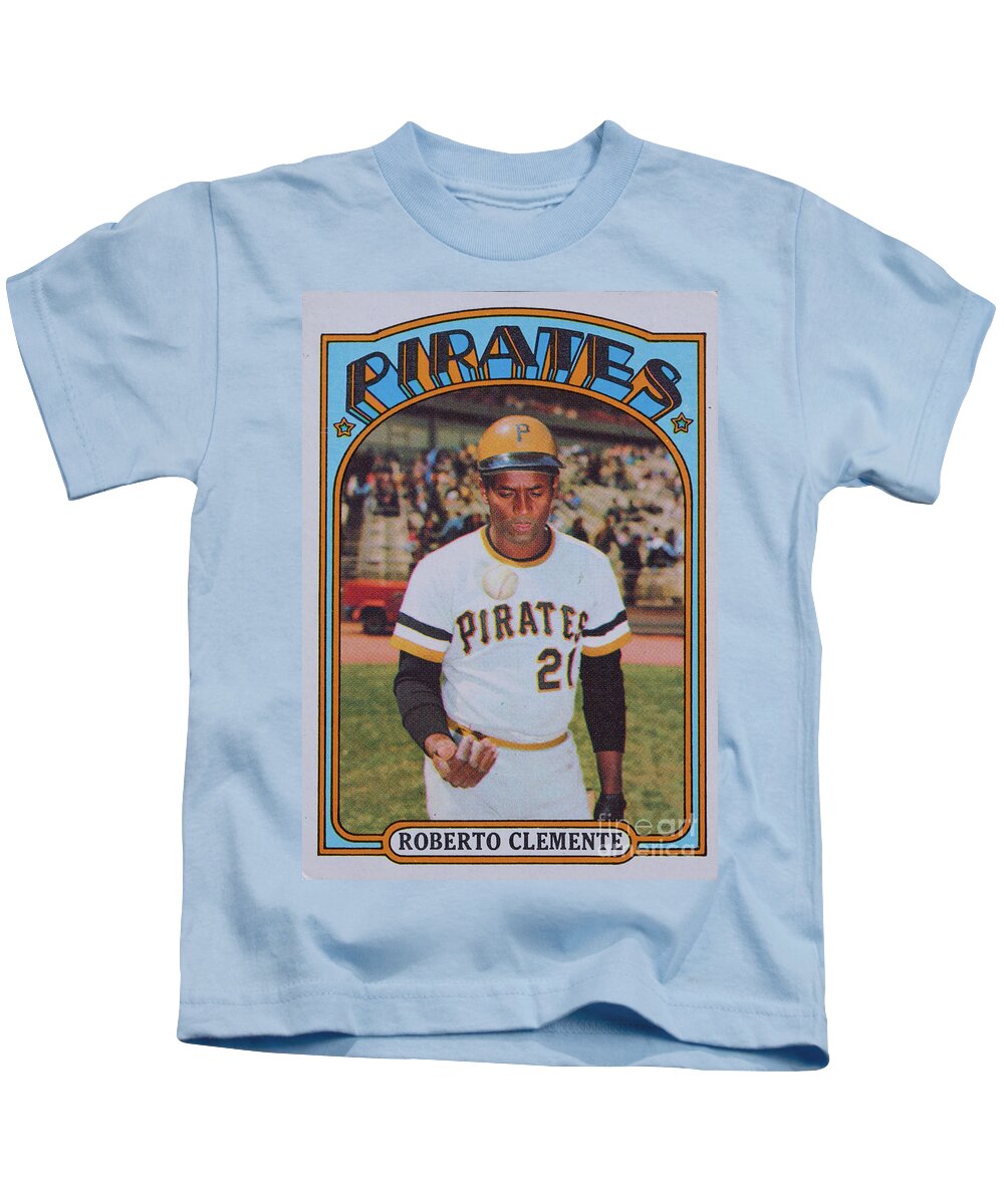 Roberto Clemente 1972 TOPPS #309 Baseball Card Kids T-Shirt by Randy Steele  - Pixels