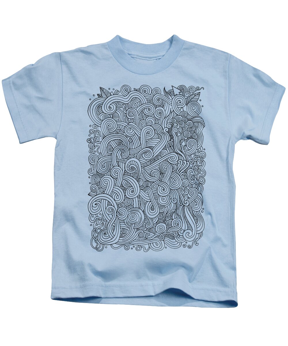 T Shirt Kids T-Shirt featuring the painting Rubino Scribble Scribble Sketch Tees Tee T-Shirt by Tony Rubino