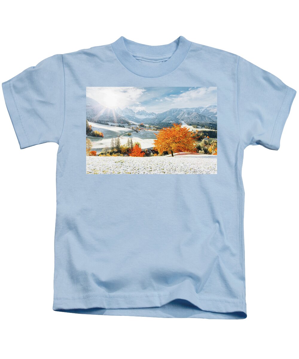 Landscape Kids T-Shirt featuring the photograph Seasons by Francesco Riccardo Iacomino