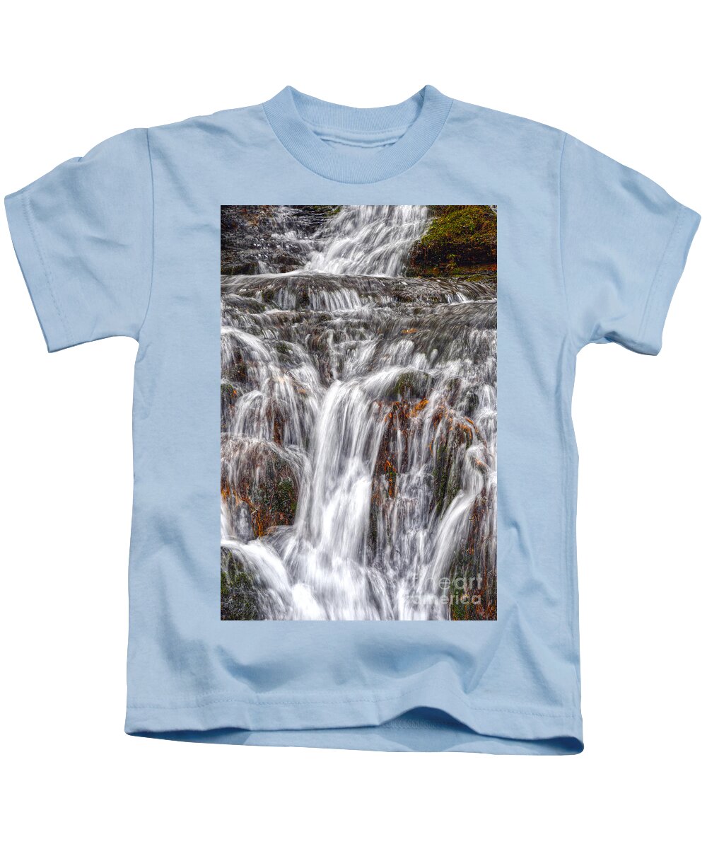 Waterfalls Kids T-Shirt featuring the photograph Small Waterfalls 3 by Phil Perkins