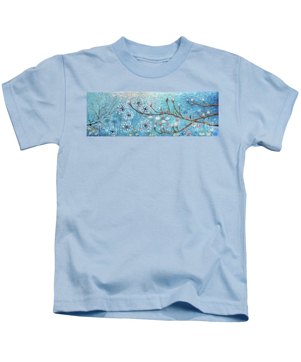 Spiritual Kids T-Shirt featuring the painting Spiritual Garden by Manami Lingerfelt
