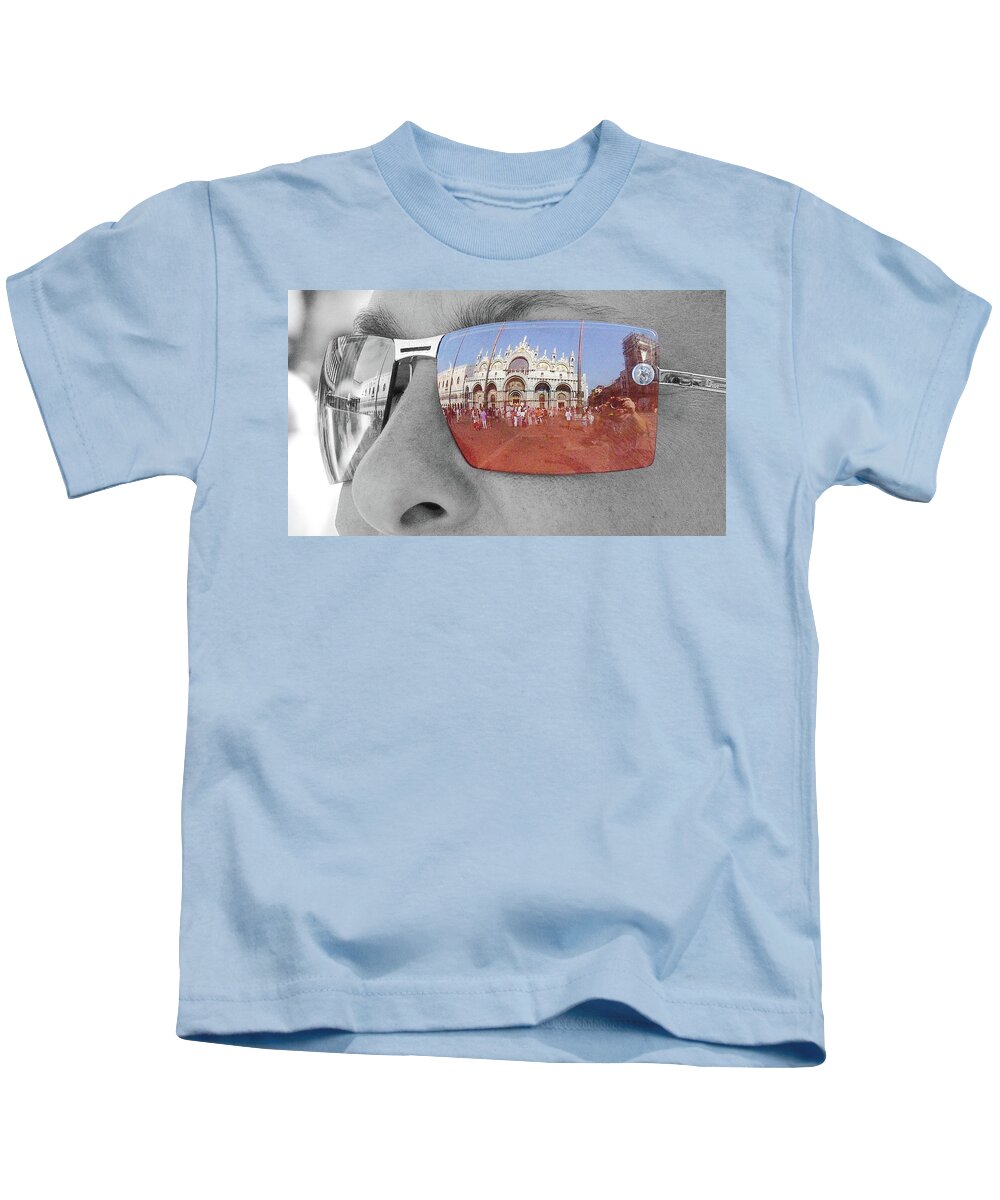 St. Mark's Square Venice Kids T-Shirt featuring the photograph St. Mark's Square - Venice, Italy by David Morehead