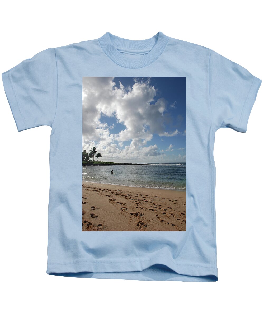 Jennifer Kane Webb Kids T-Shirt featuring the photograph Steps to Poipu by Jennifer Kane Webb