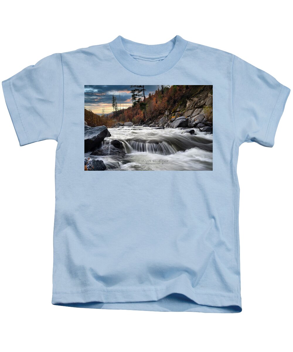 Sunrise Kids T-Shirt featuring the photograph Sunrise Rapids by Devin Wilson