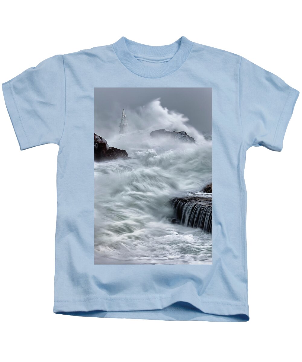 Ahtopol Kids T-Shirt featuring the photograph Swallowed By The Sea by Evgeni Dinev