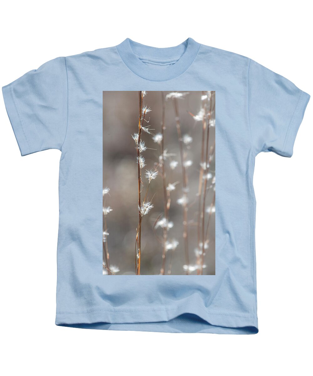 Tall Kids T-Shirt featuring the photograph Tall Grass With White Seeds by Karen Rispin