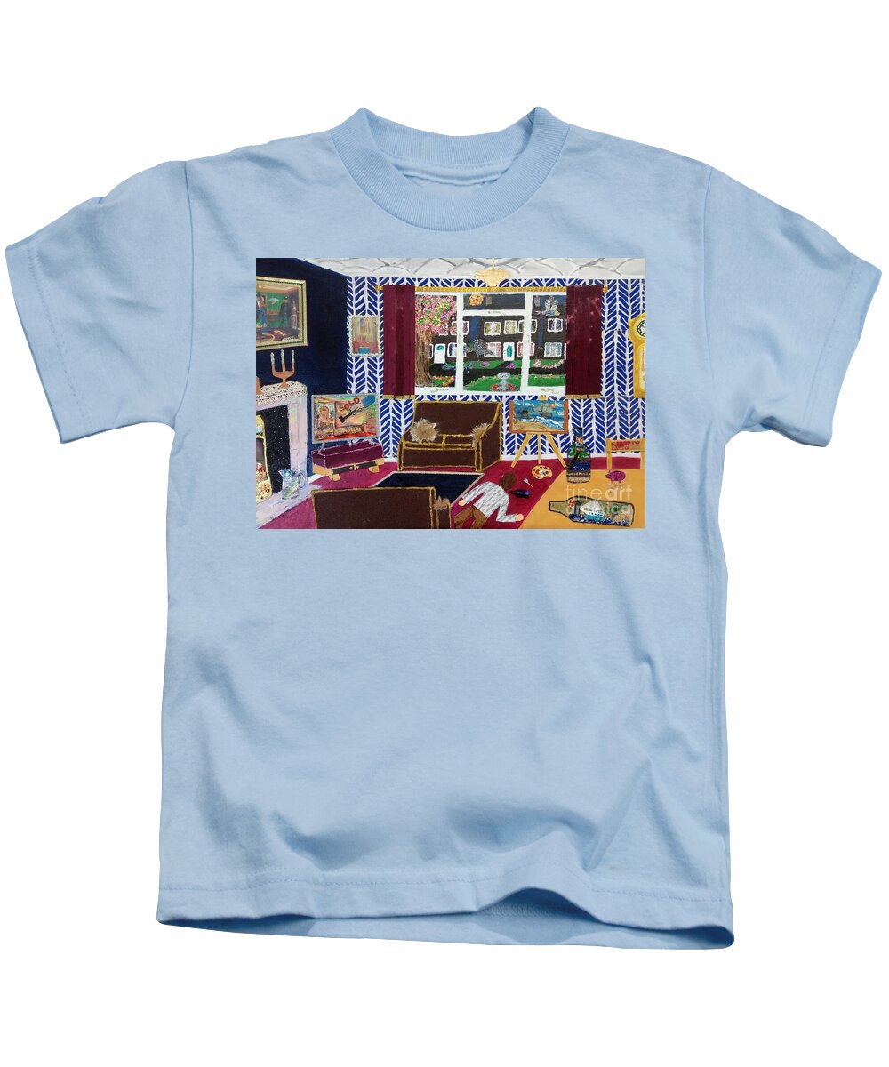 Artist Kids T-Shirt featuring the mixed media The Artist and the Alcohol by David Westwood