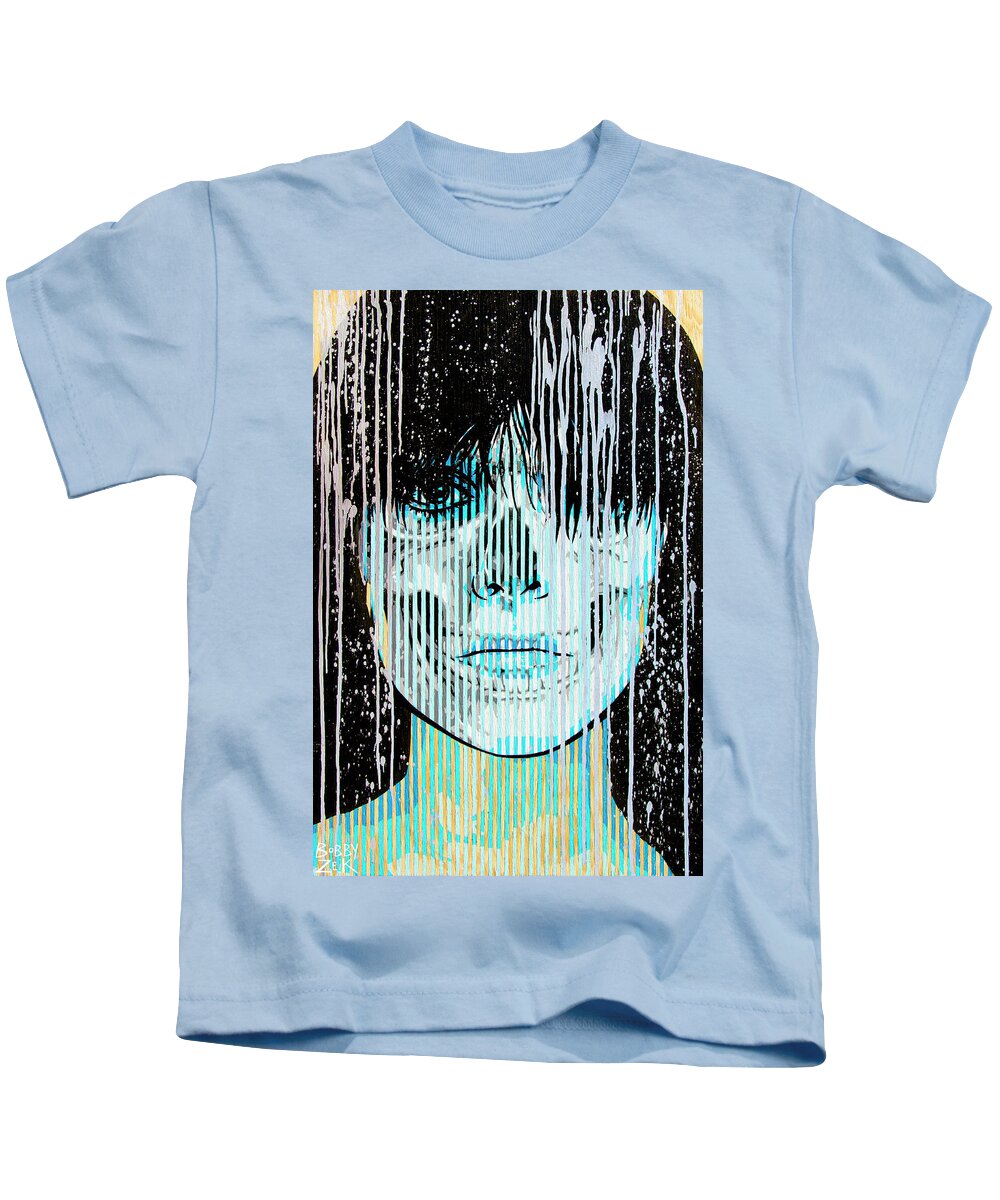 Pop Art Kids T-Shirt featuring the painting The Line Begins To Blur by Bobby Zeik
