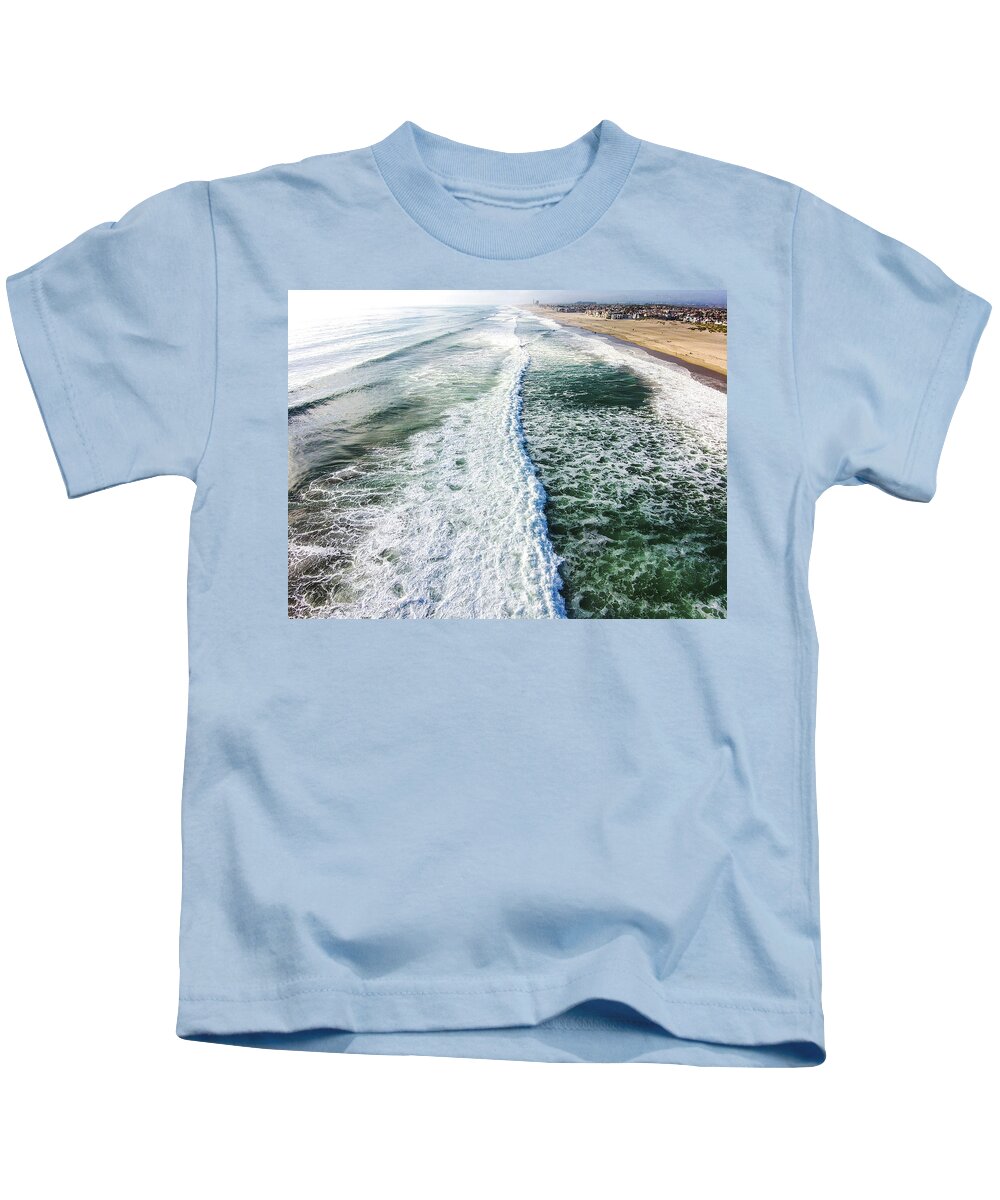Ocean Kids T-Shirt featuring the photograph The Waves of the World by Marcus Jones