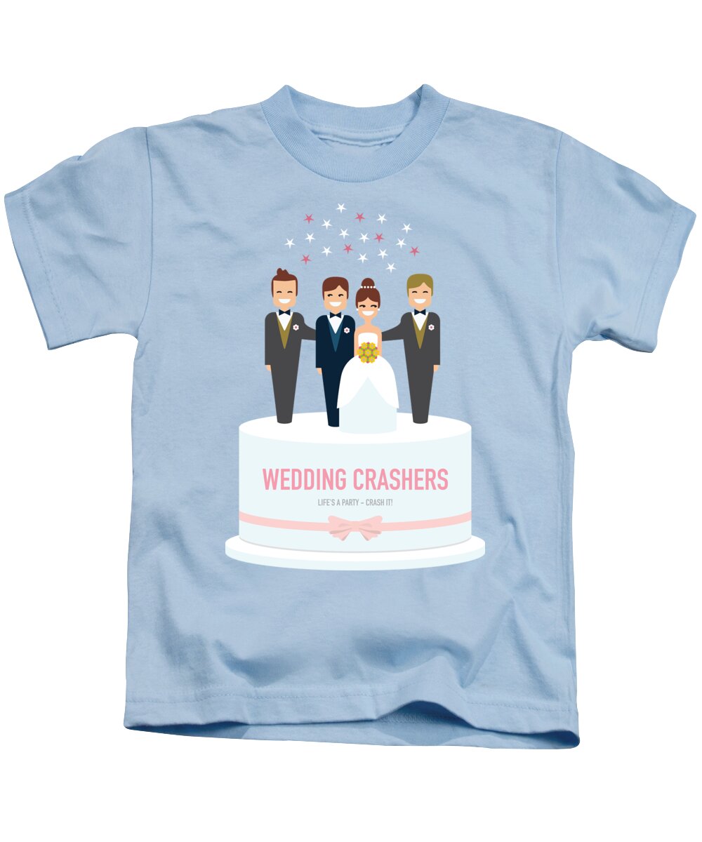 Wedding Crashers Kids T-Shirt featuring the digital art Wedding Crashers - Alternative Movie Poster by Movie Poster Boy