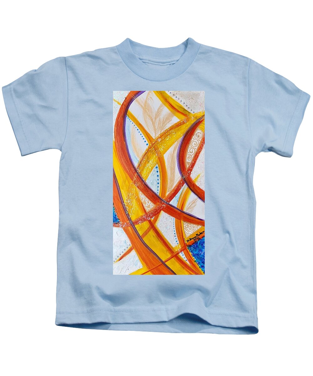 Heaven Kids T-Shirt featuring the painting Windows Into Heaven by Deb Brown Maher