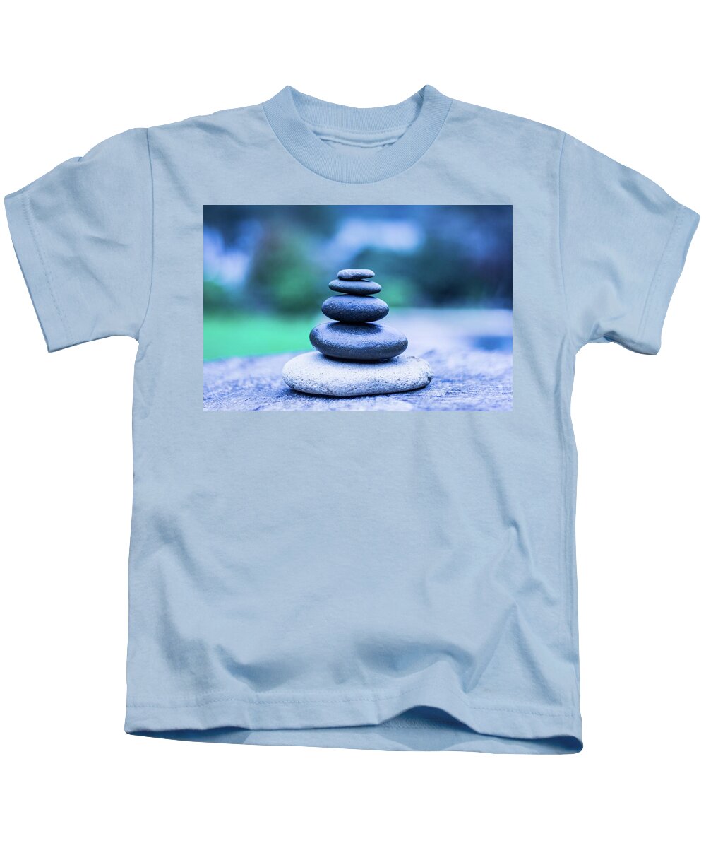 Zen Kids T-Shirt featuring the photograph Zen balance by Josu Ozkaritz