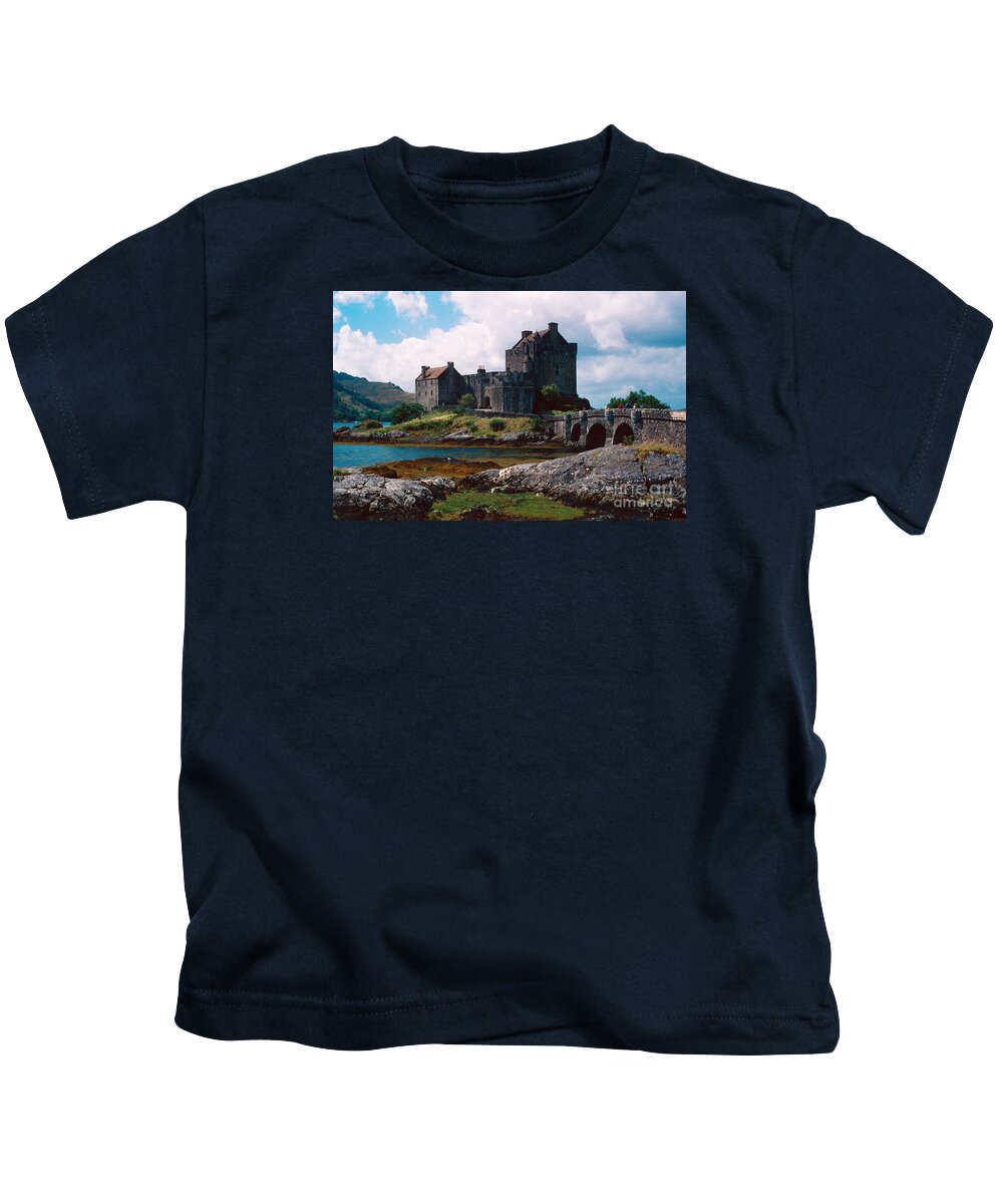 Eilean Kids T-Shirt featuring the photograph Eilean Donan castle #1 by Riccardo Mottola