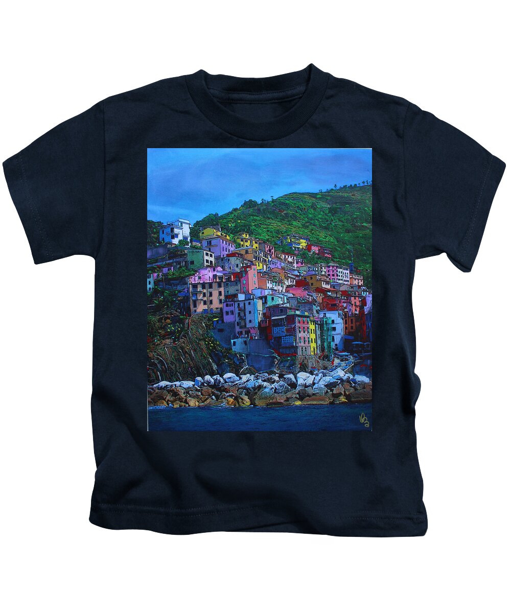 Italia Kids T-Shirt featuring the painting Italia by Deborah Boyd