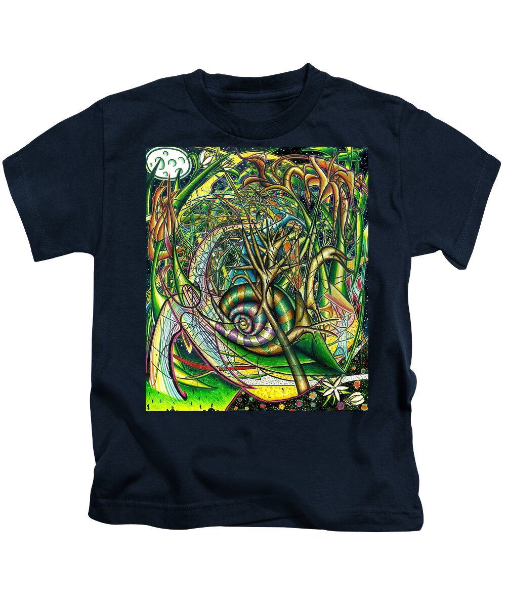 Chaos Kids T-Shirt featuring the painting The Snail #1 by Shawn Dall