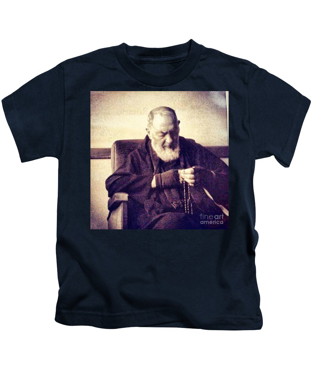 Father Kids T-Shirt featuring the photograph Padre Pio by Matteo TOTARO
