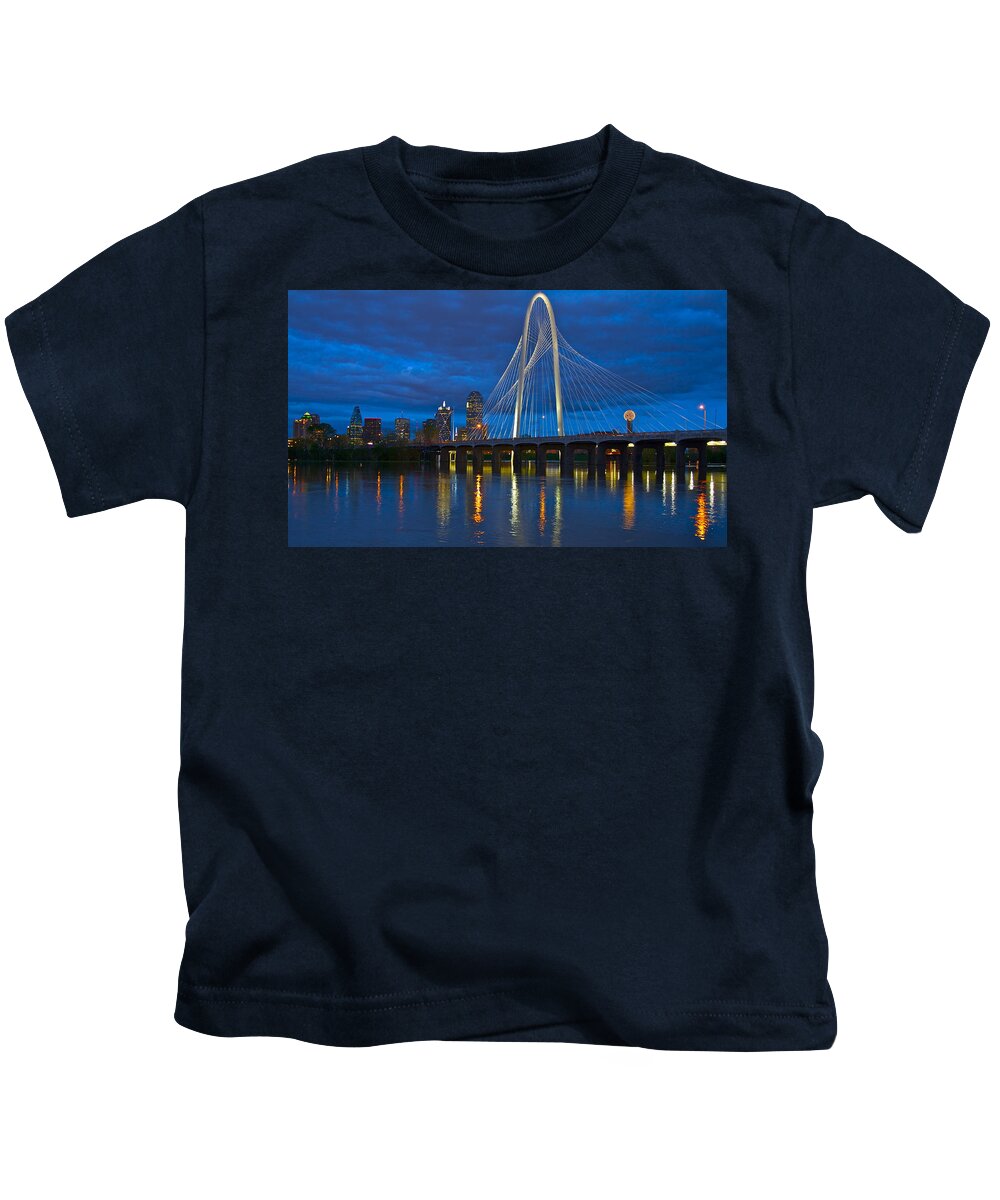 Margaret Hunt Hill Bridge Kids T-Shirt featuring the photograph Margaret Hunt Hill Bridge #6 by John Babis