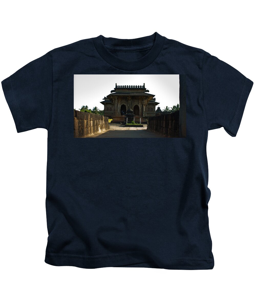 Aghoreshvara Temple Kids T-Shirt featuring the photograph Aghoreshvara Temple at Ikkeri by SAURAVphoto Online Store