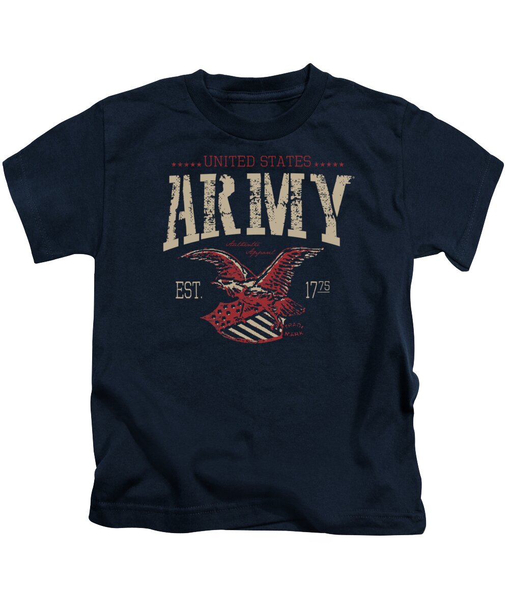  Kids T-Shirt featuring the digital art Army - Arch by Brand A