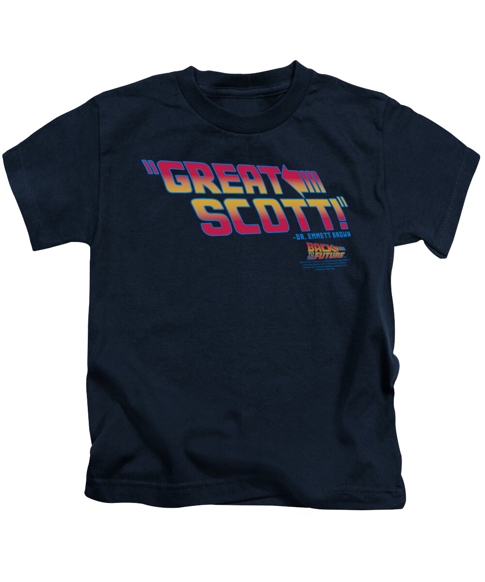 Back To The Future Kids T-Shirt featuring the digital art Back To The Future - Great Scott by Brand A
