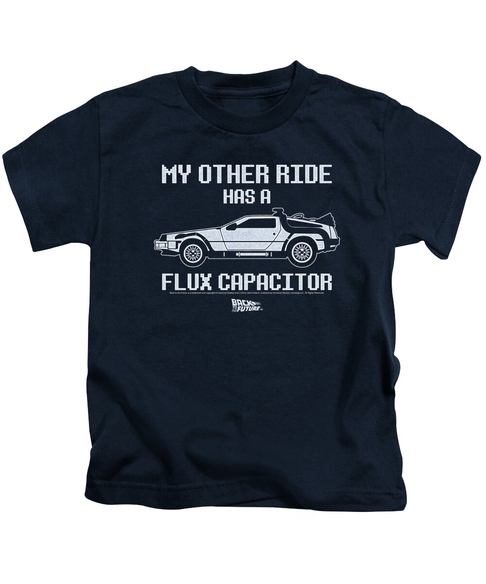  Kids T-Shirt featuring the digital art Back To The Future - Other Ride by Brand A