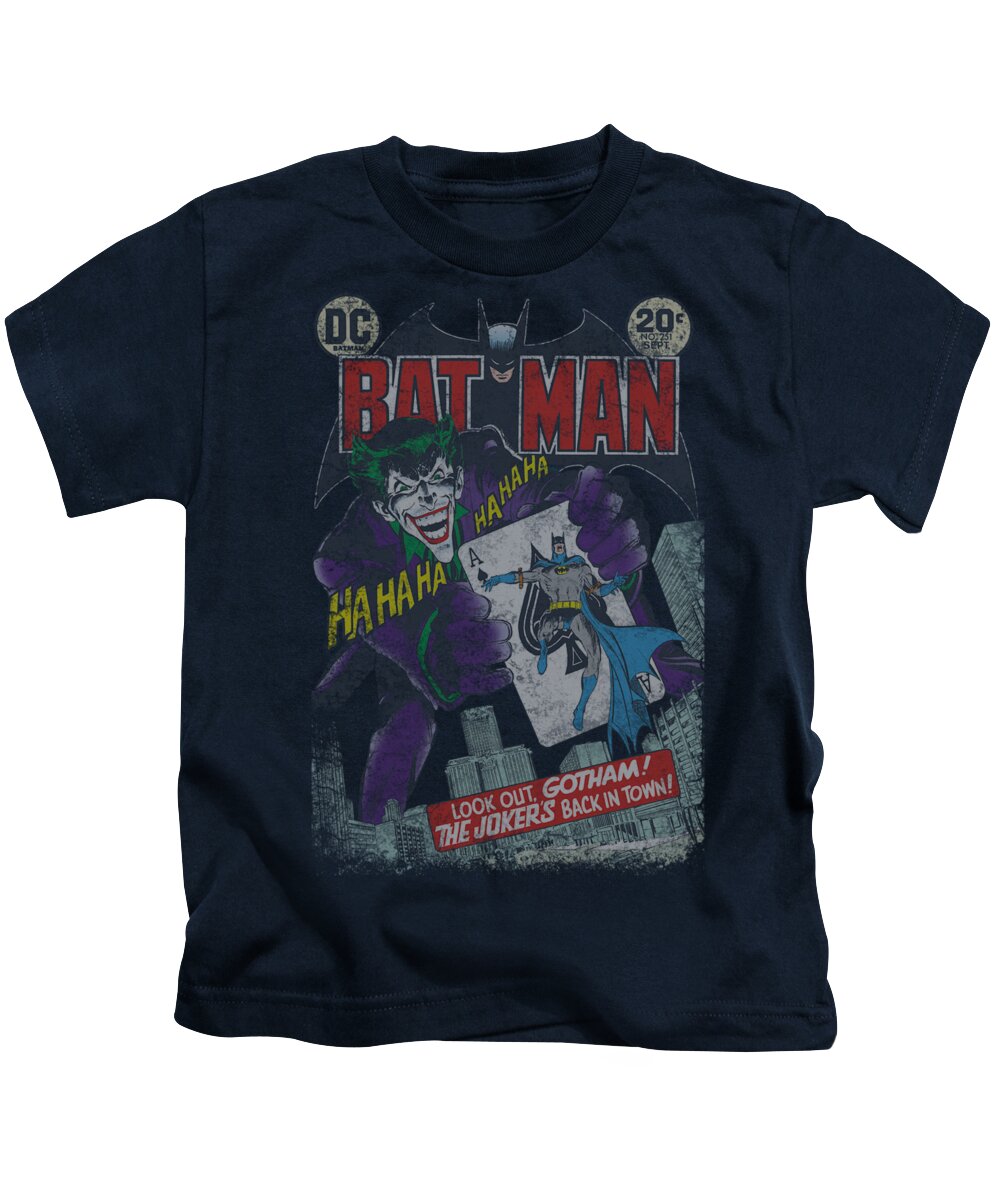 Batman Kids T-Shirt featuring the digital art Batman - #251 Distressed by Brand A