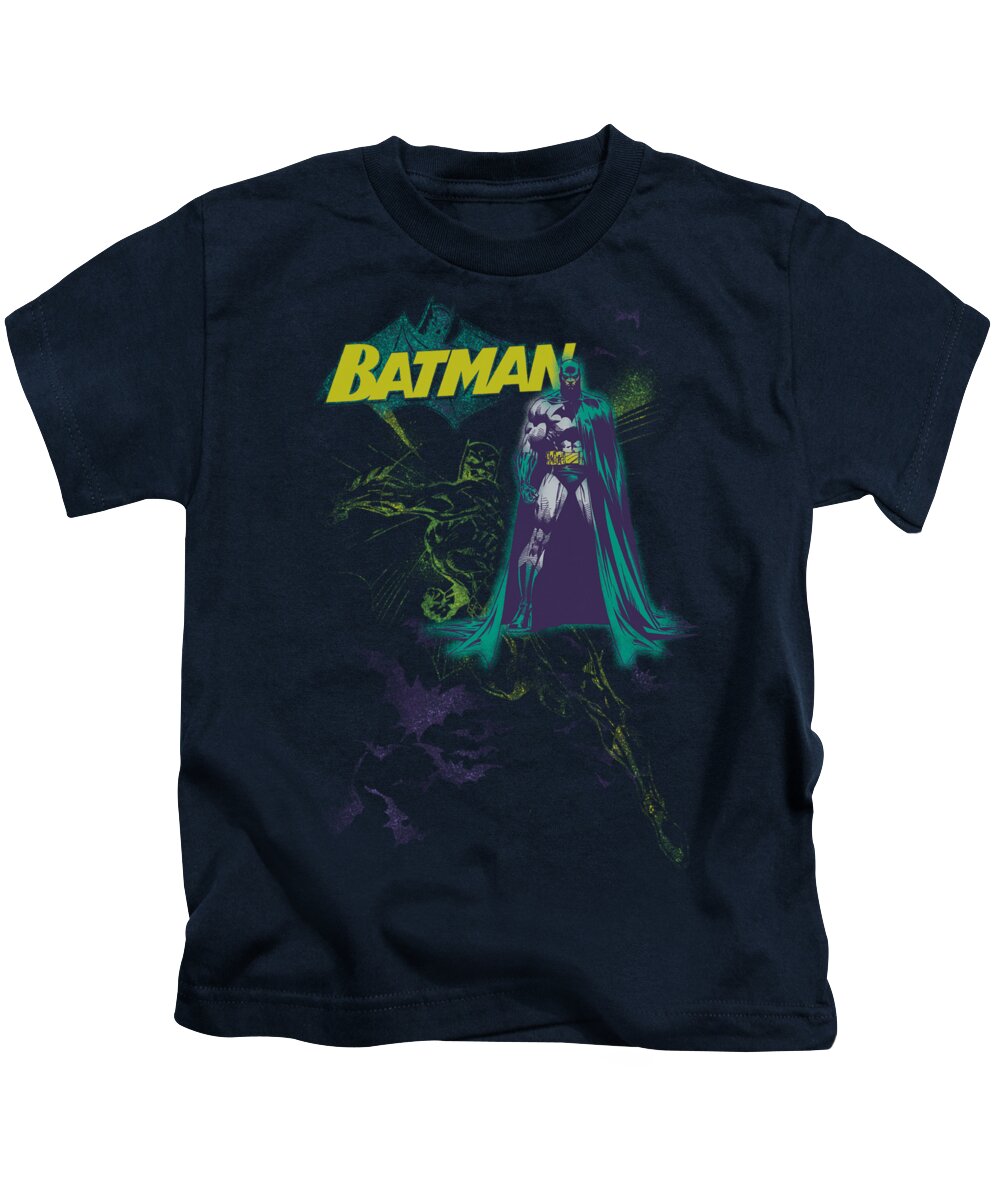 Batman Kids T-Shirt featuring the digital art Batman - Bat Spray by Brand A