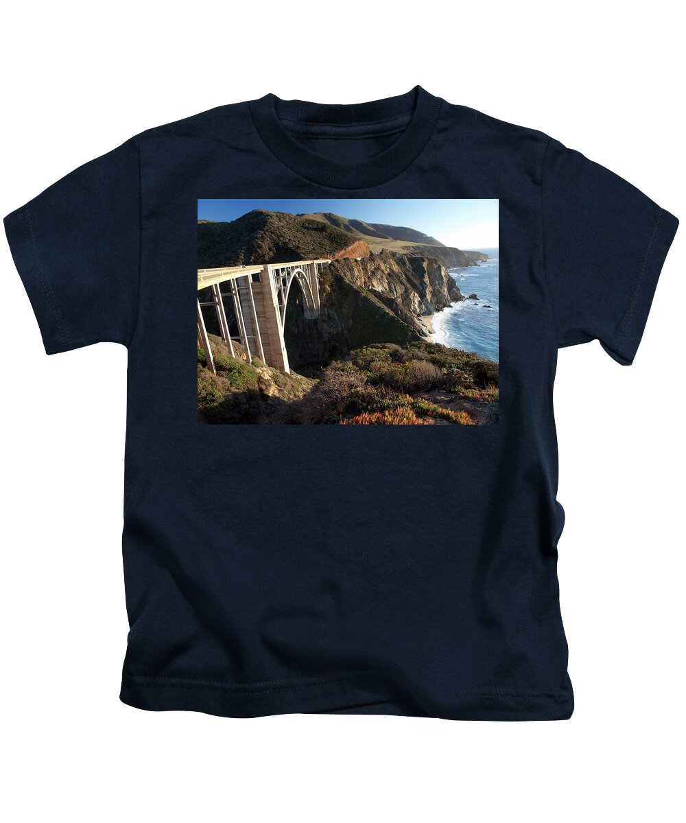 Bixby Bridge Kids T-Shirt featuring the photograph Bixby Bridge Afternoon by Joe Schofield
