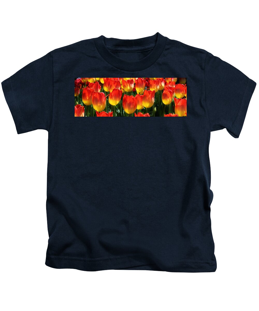 Flora Kids T-Shirt featuring the photograph Blazing Color by Bruce Bley