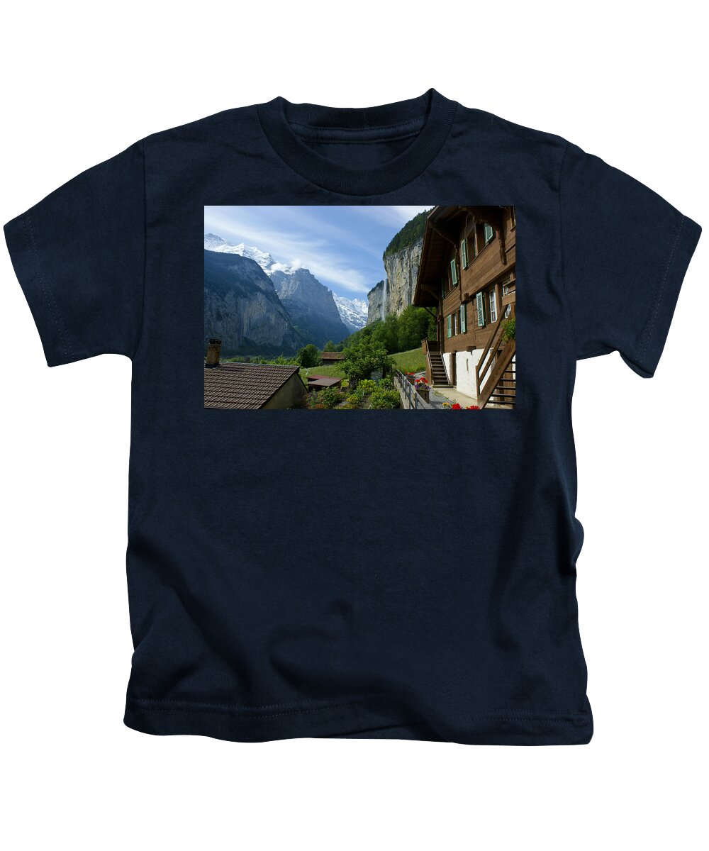Lauterbrunnen Kids T-Shirt featuring the photograph Breathtaking Lauterbrunnen Valley by Brian Kamprath
