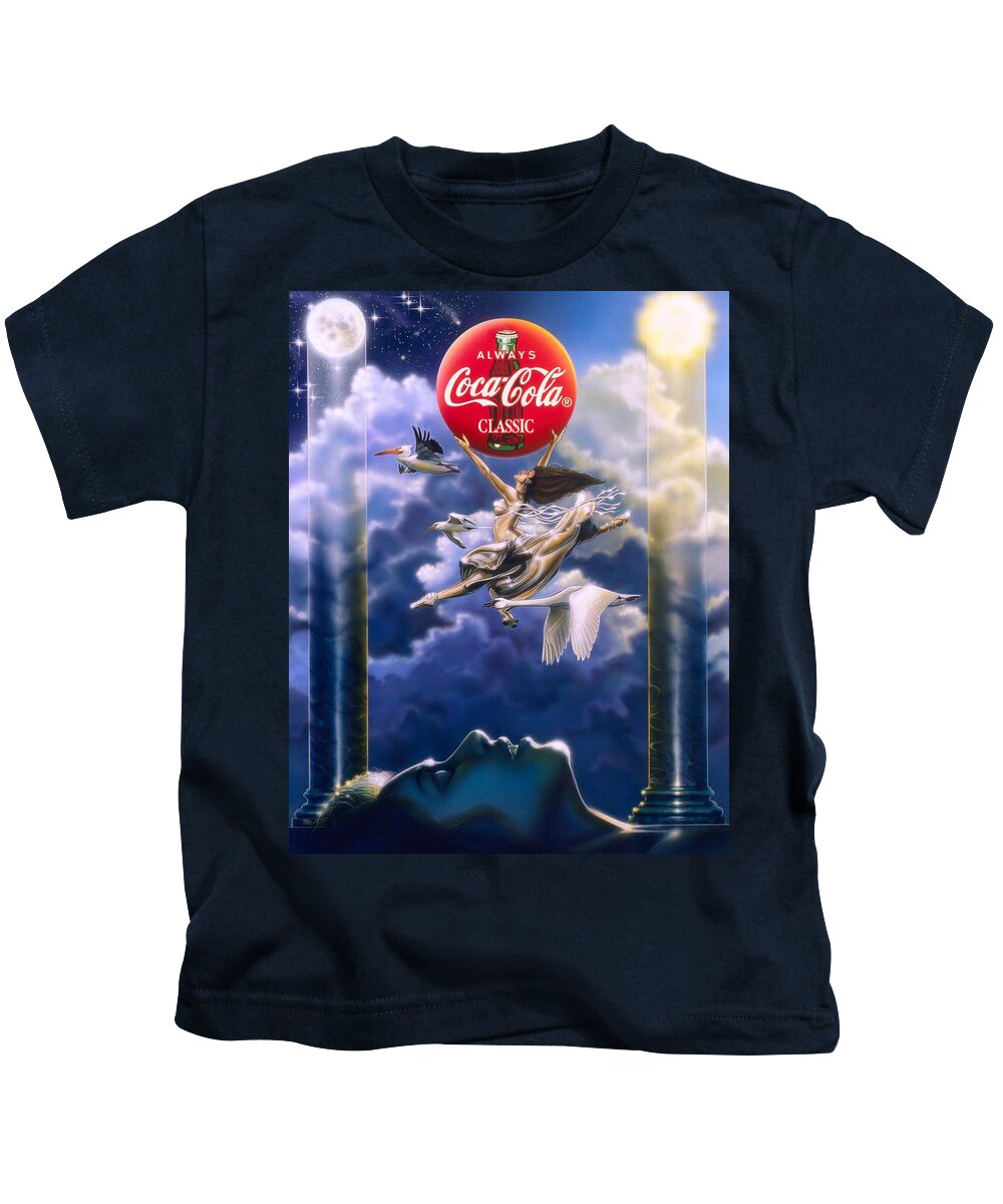 Coca Cola Kids T-Shirt featuring the painting Coke Dreams by Timothy Scoggins