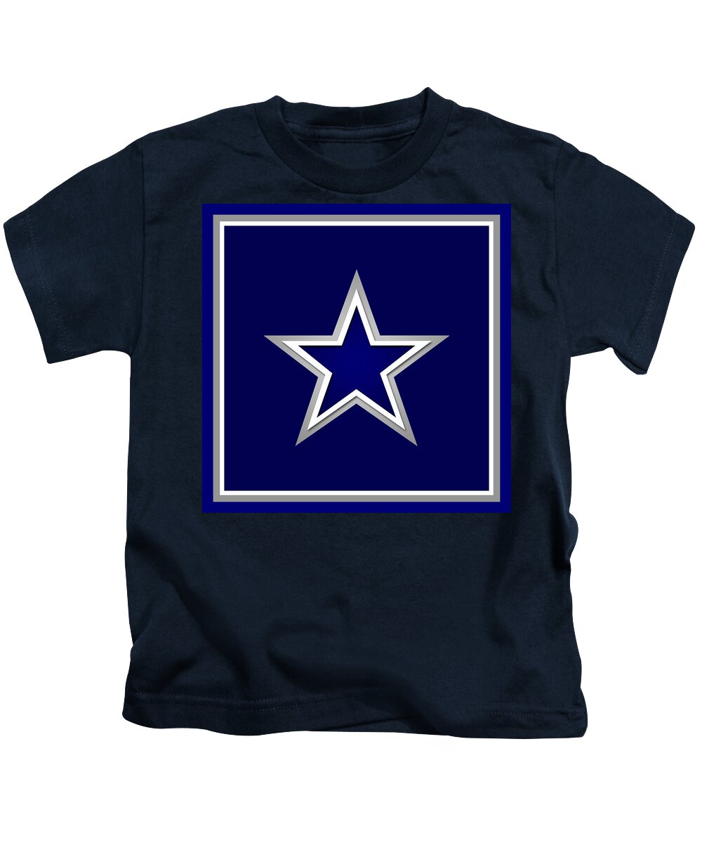 Nfl Kids T-Shirt featuring the painting Dallas Cowboys by Tony Rubino