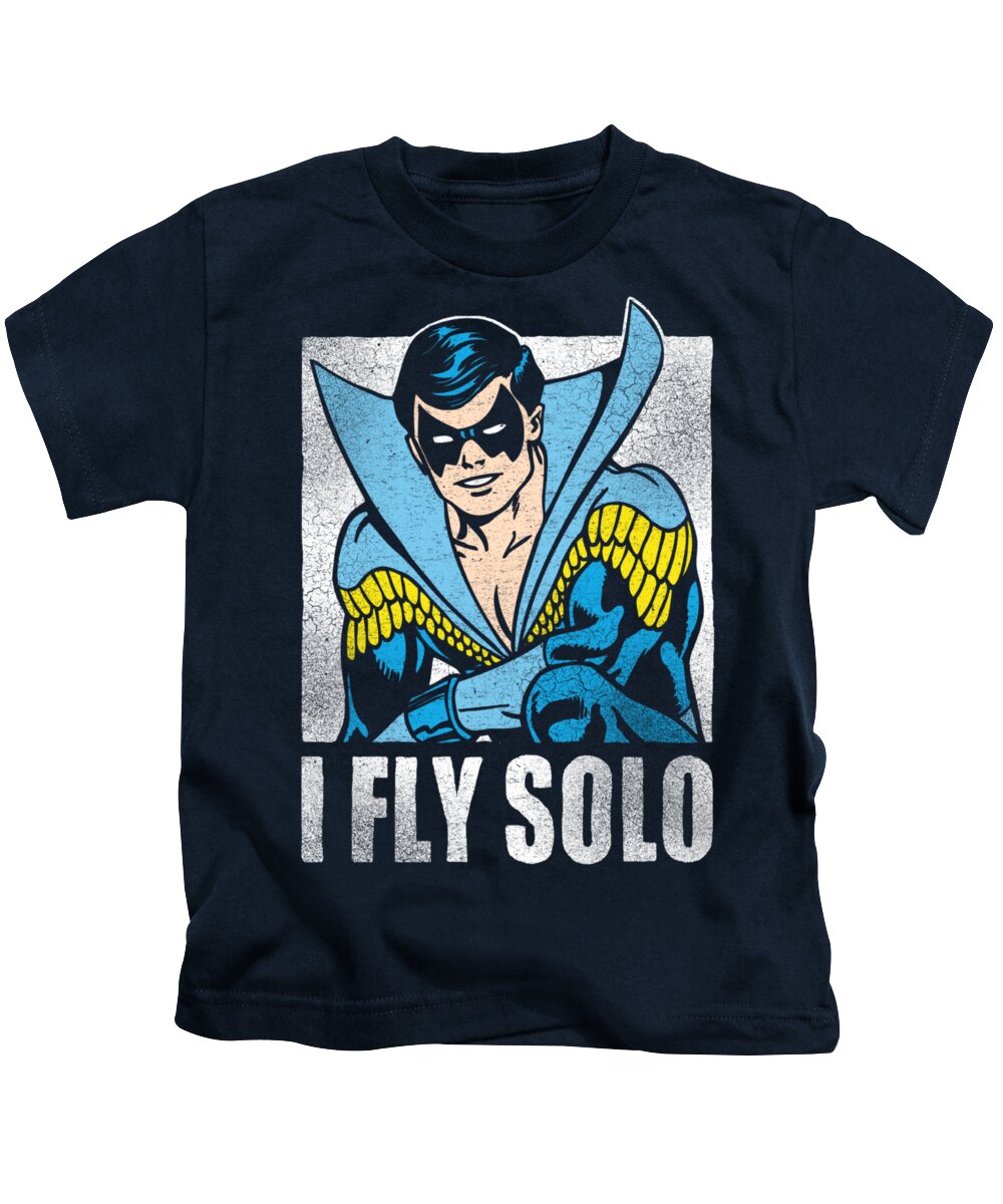  Kids T-Shirt featuring the digital art Dc - Fly Solo by Brand A