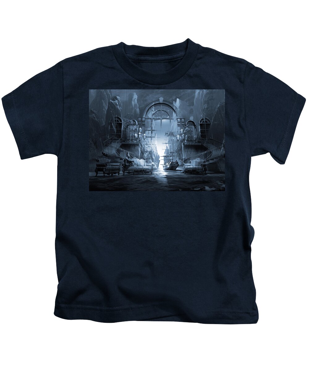Vessel Kids T-Shirt featuring the digital art Dreamscape Reality by George Grie