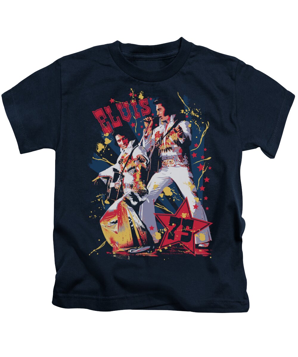 Elvis Kids T-Shirt featuring the digital art Elvis - Eagle Elvis by Brand A