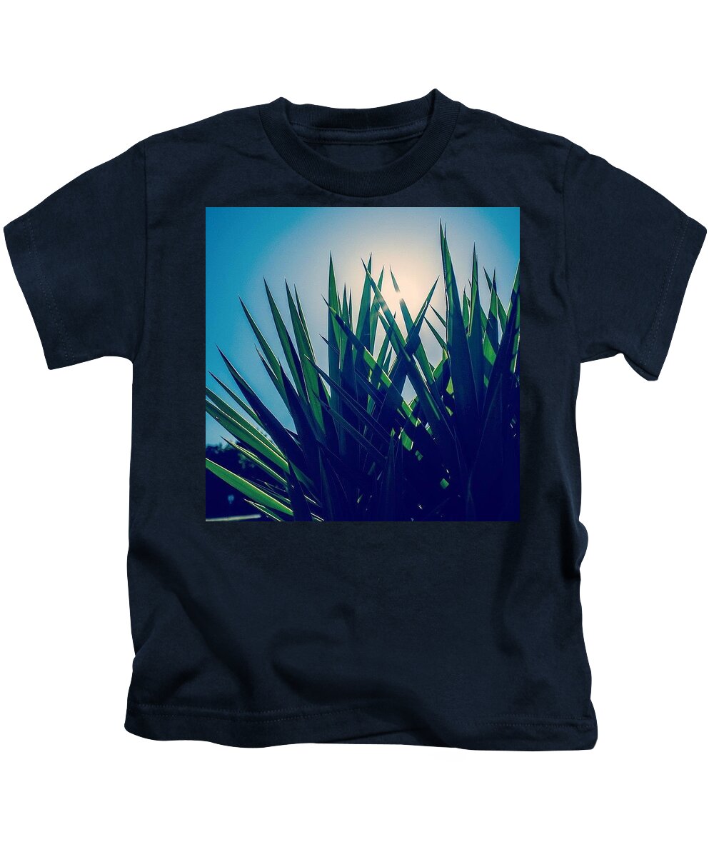 Blue Kids T-Shirt featuring the photograph Ezra 3:10-13 The Sound Of Joy... Mixed by Aleck Cartwright